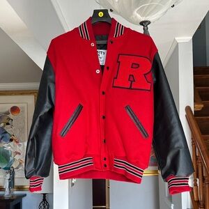 Rutgers Varsity Athletic Bomber Jacket Sz S